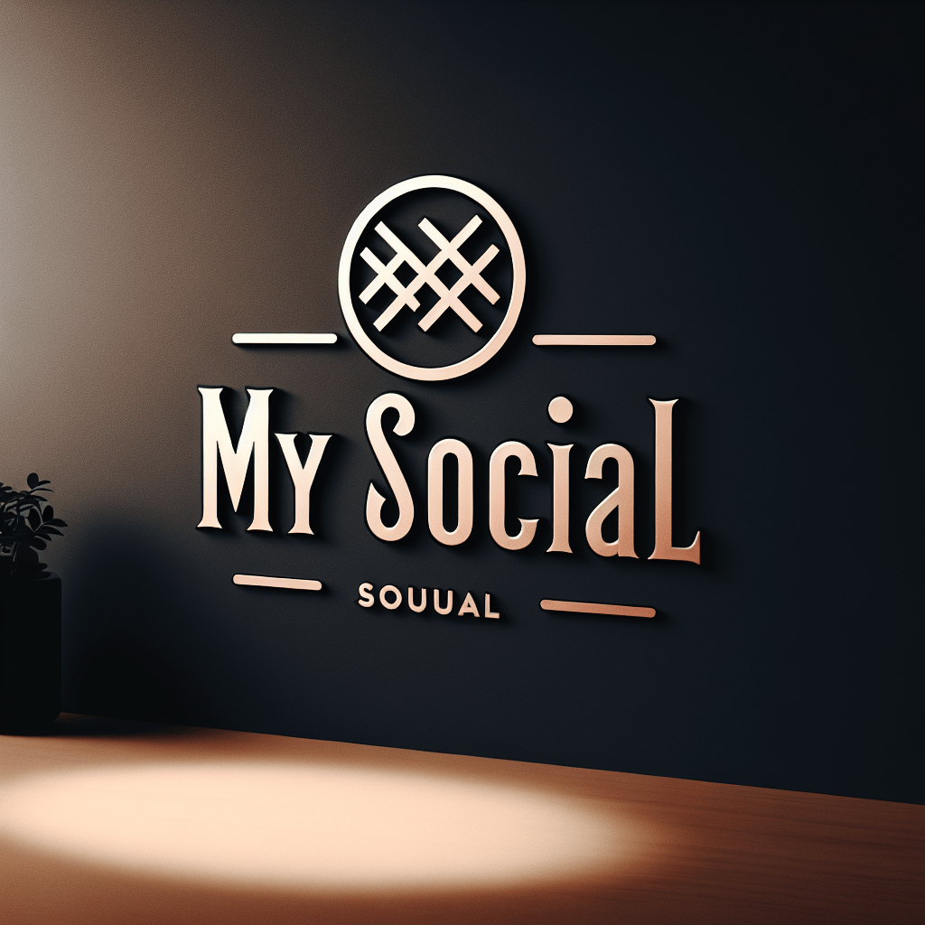 A sexy font headline logo of the words “MySocial” and “XXX” on a subheading