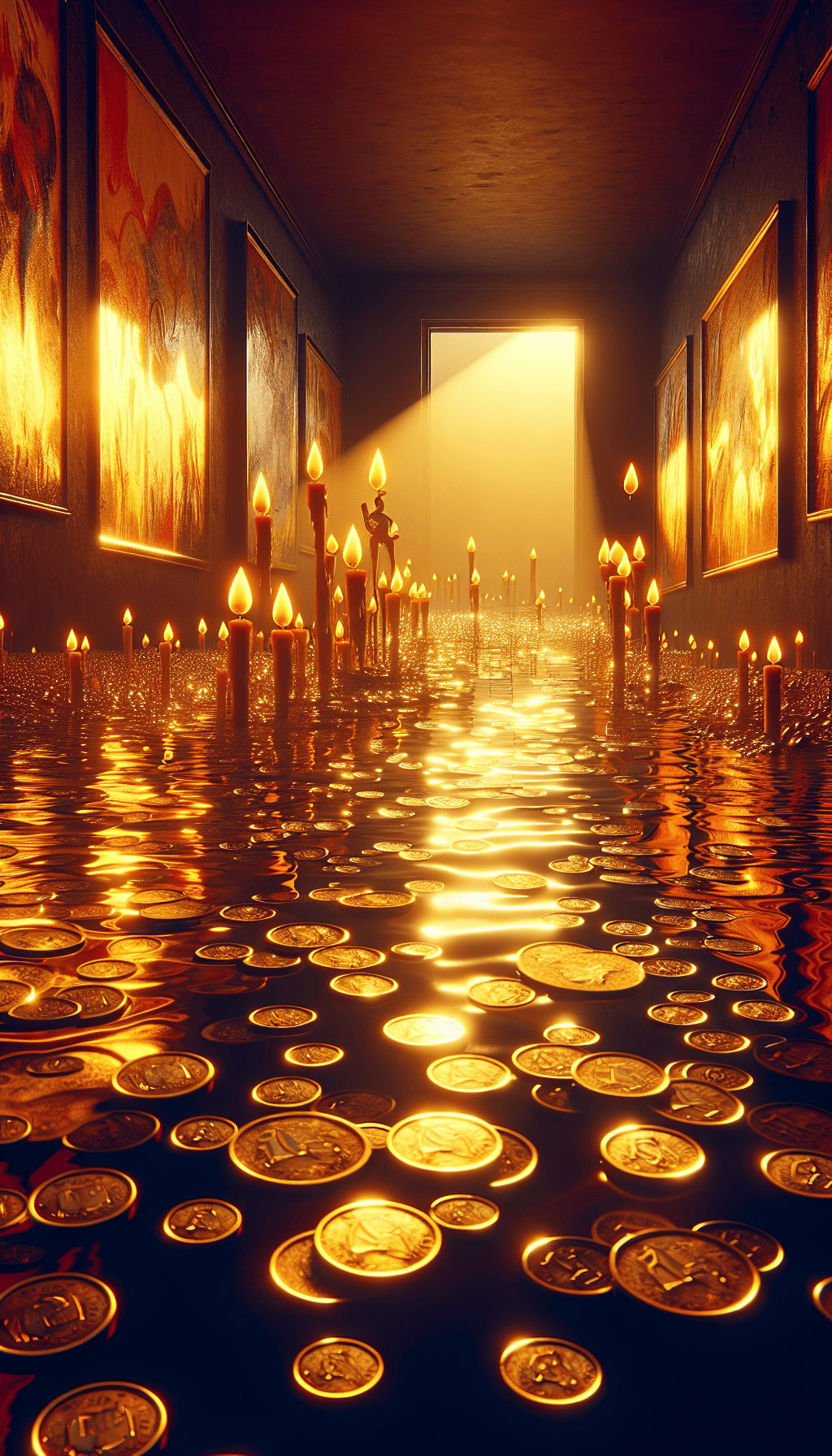 puddles of coins